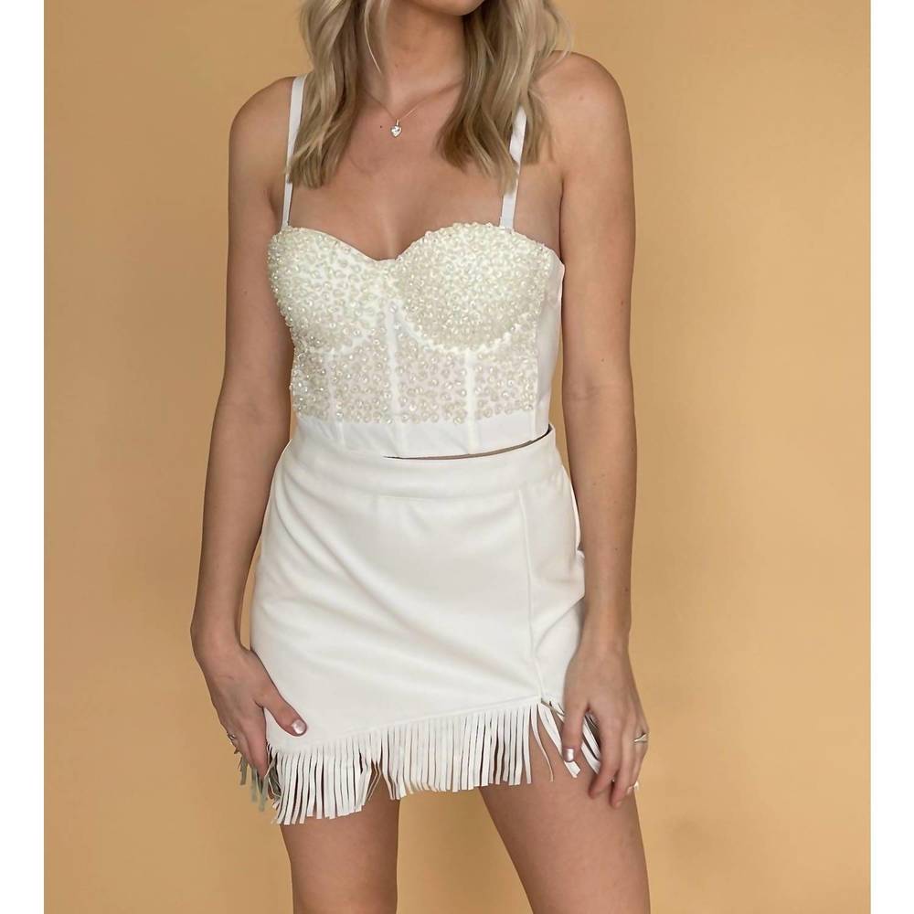 NEW THE SANG shine bright top in white